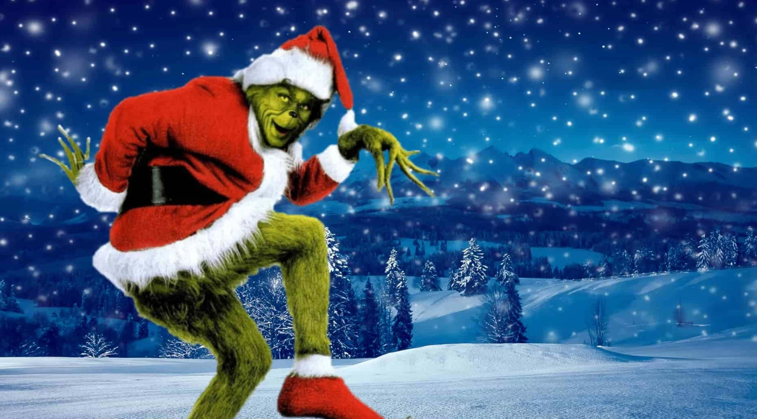 ilustrasi grinch on christmas
