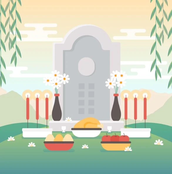 ilustrasi makam tionghoa